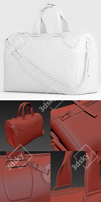 Luxury Louis Vuitton Speedy BANDOULIERE 40 Bag 3D model image 3