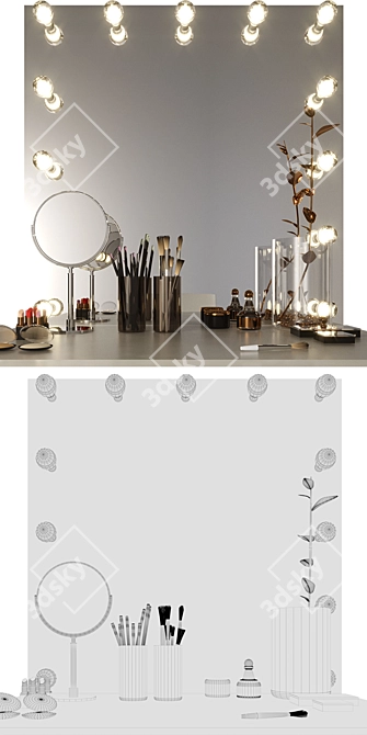 GlamLight Vanity Set 3D model image 3