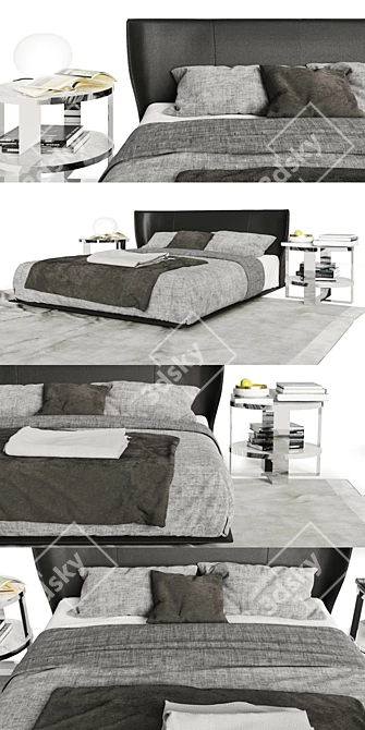 Elegant Alys Bed by B & B Italia 3D model image 2