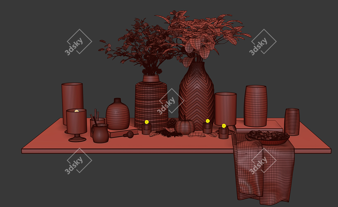 Festive Holiday Decor Bundle 3D model image 3