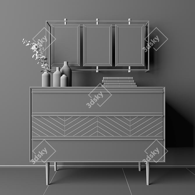 Sleek Toshi Chest of Drawers 3D model image 2