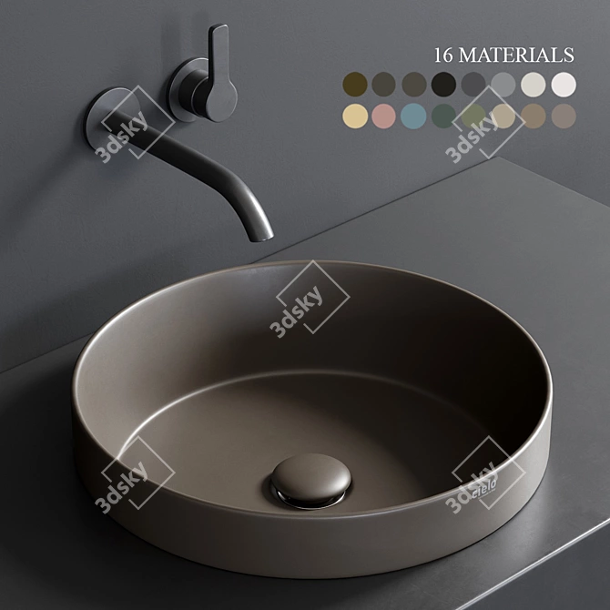 Cielo Enjoy 40: Sleek Ceramic Washbasin 3D model image 1