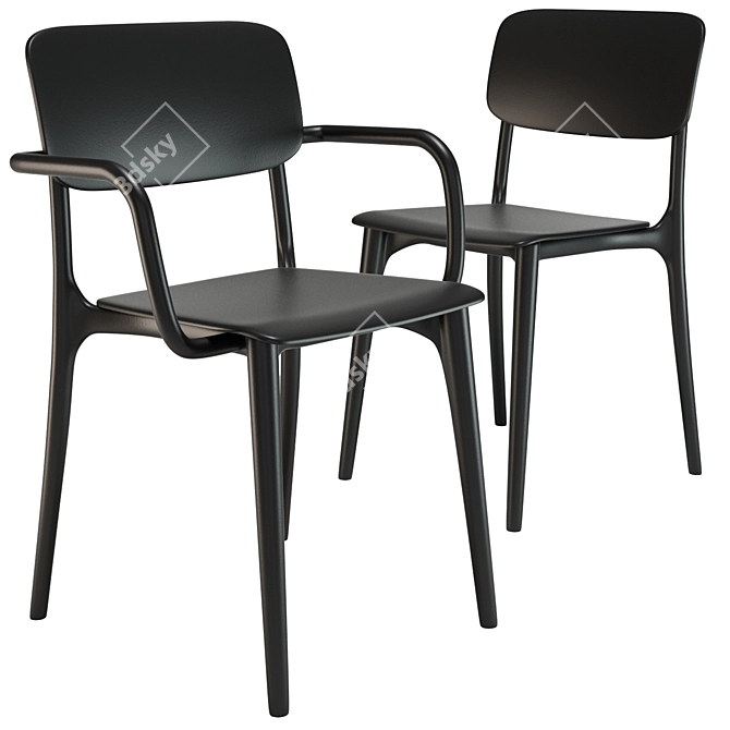 Modern Spin on Viennese Chairs 3D model image 1