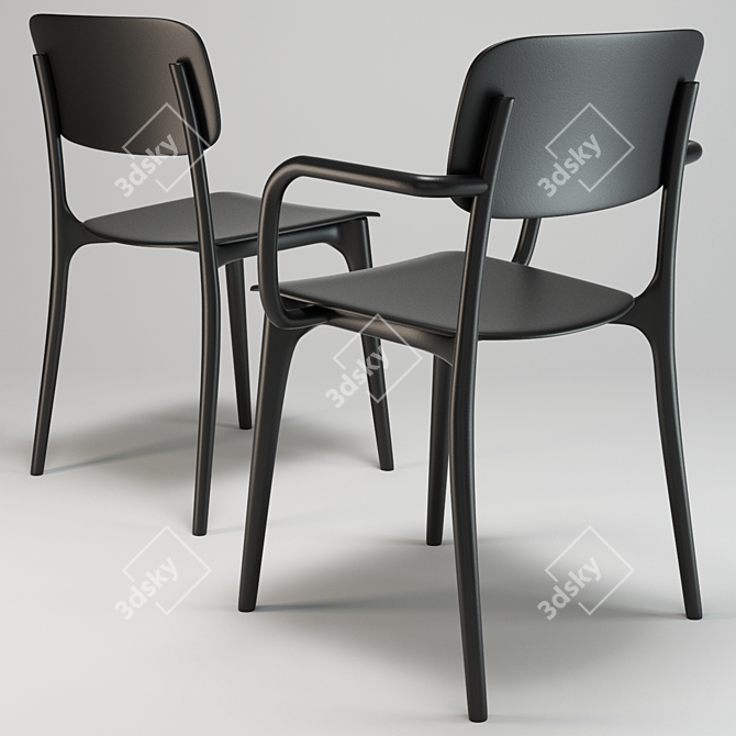 Modern Spin on Viennese Chairs 3D model image 2