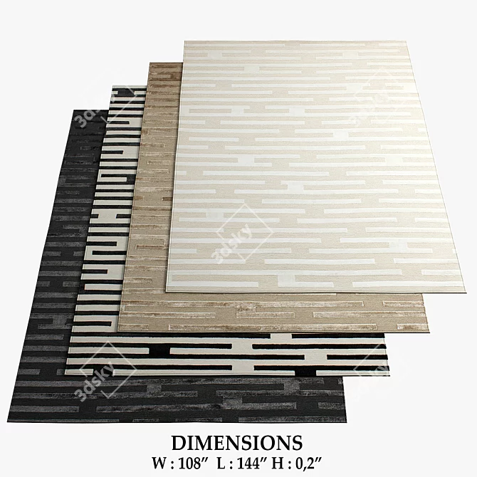 Maze Collection Rugs - Premium Quality 3D model image 1