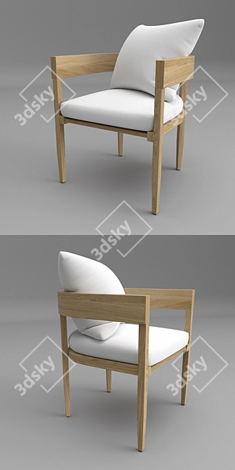 Elegant Teak Outdoor Set: Balmin 3D model image 3