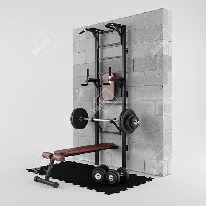 Fitness Haven: Ultimate Home Gym 3D model image 1
