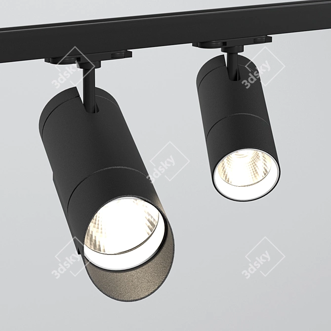 Sleek Modern Track Light 3D model image 1