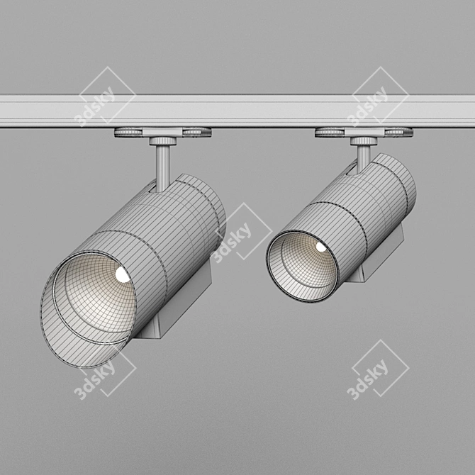 Sleek Modern Track Light 3D model image 3