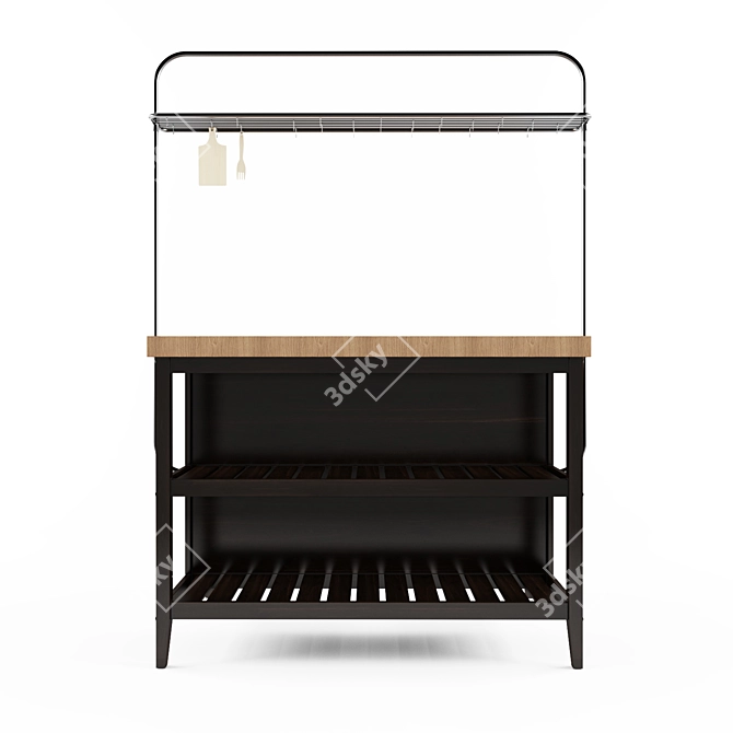 Versatile Kitchen Island: Ikea Wadholma 3D model image 1