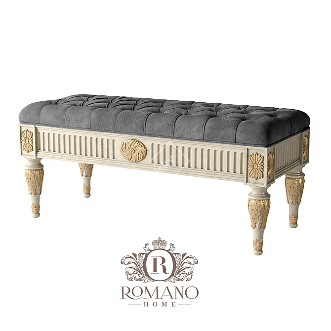 Title: Luxurious Letitia Bench by Romano Home 3D model image 1