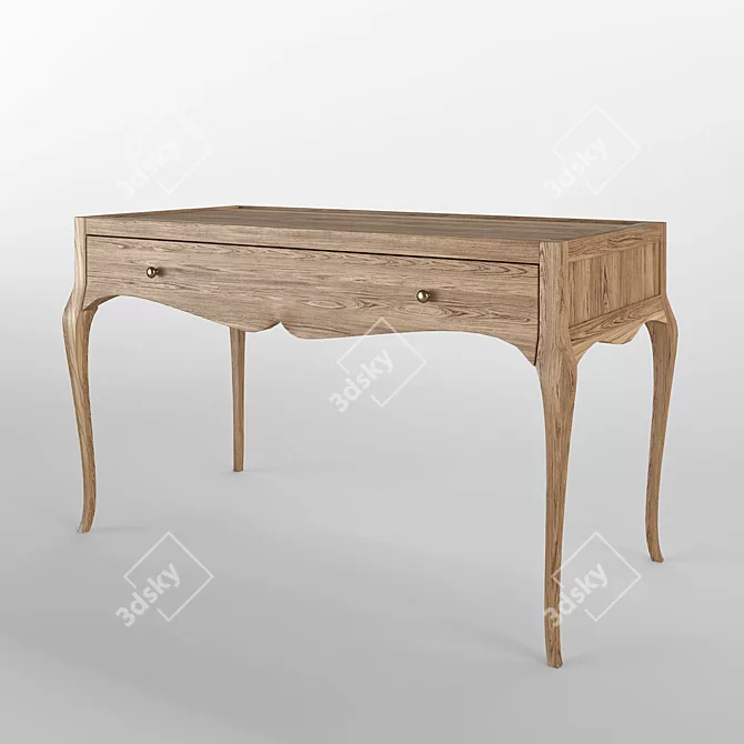 Villagio Writing Desk - Functional and Stylish 3D model image 2