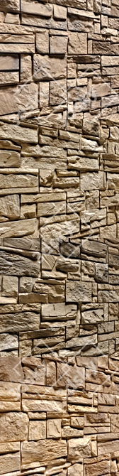 Modern Stone Walls - Vray Material 3D model image 2
