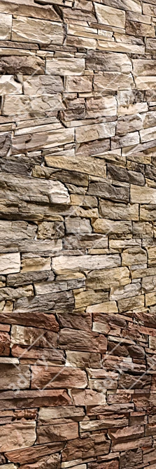 Modern Stone Walls - Vray Material Set 4 3D model image 2