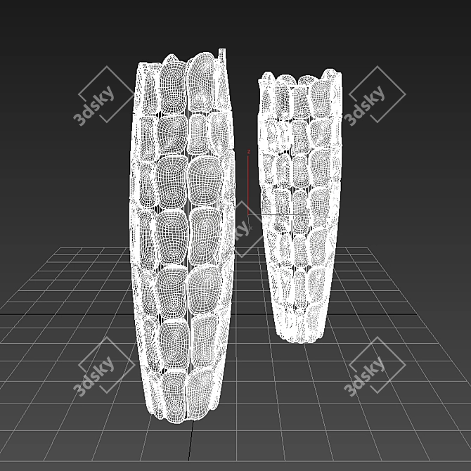 Modern Floor Vase H-840mm. D-250mm. 3D model image 3