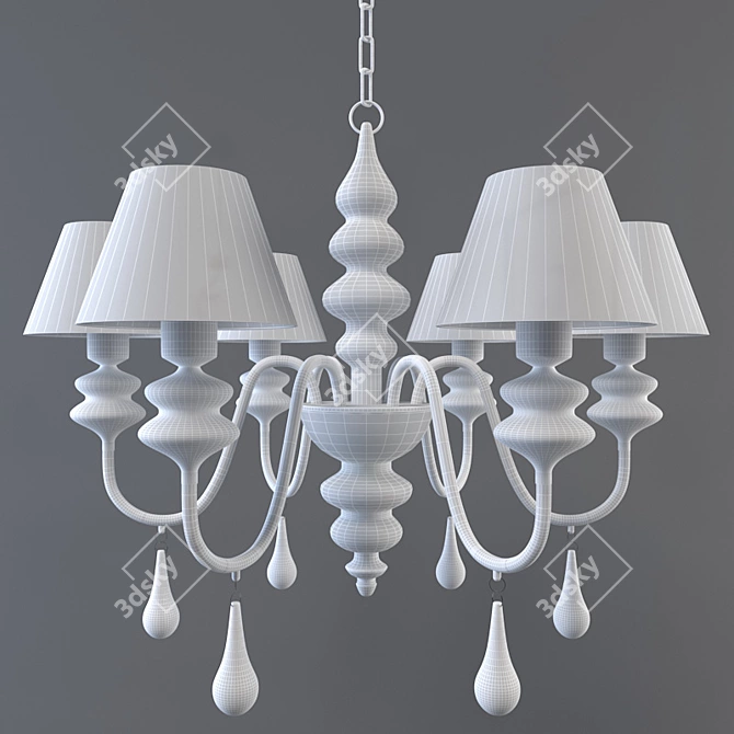 Colorful Round Chandeliers - Rose & Orange 3D model image 3