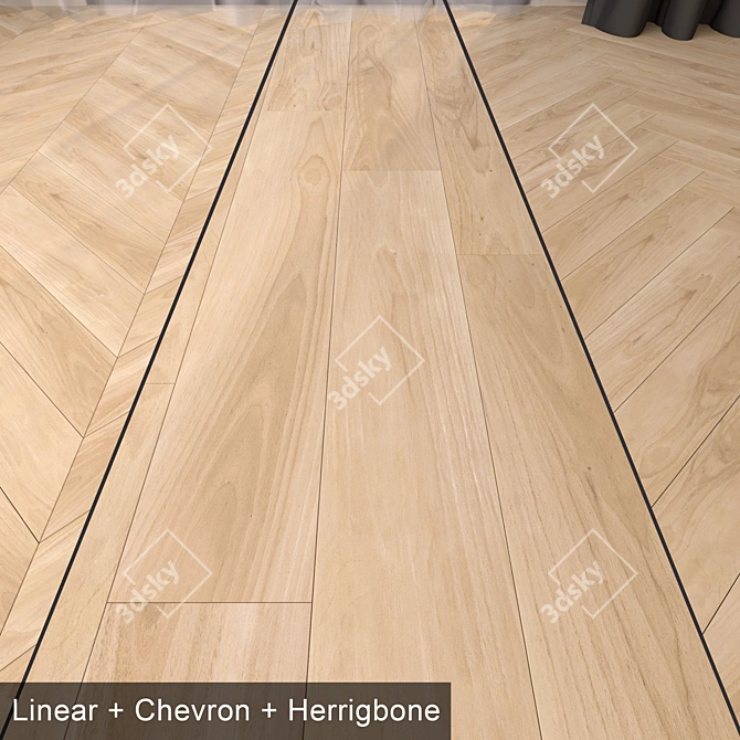 Luxury Parquet Flooring Collection 3D model image 1