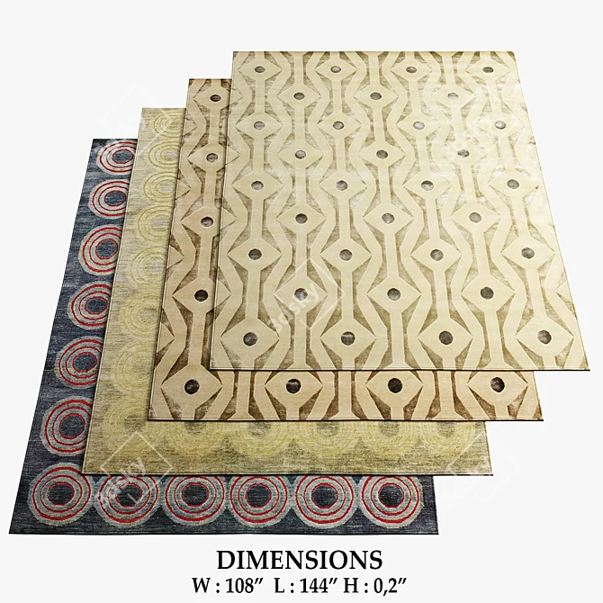 Fayette Rugs: Stylish and Versatile 3D model image 1