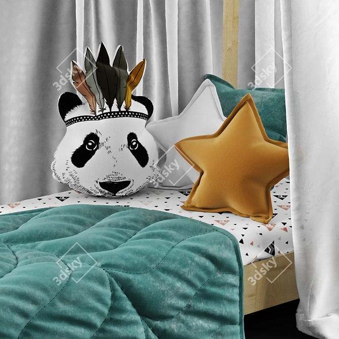"Wonderland Dreams Children's Bed 3D model image 2