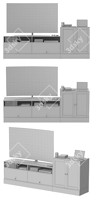 Stylish Havsta Storage Solution 3D model image 3