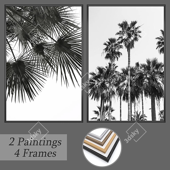 Modern Wall Art Set No. 516 3D model image 1