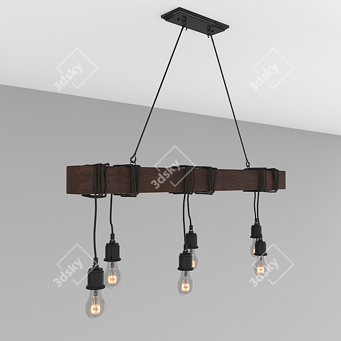 Rustic Elegance: Lumion Klaus Pendant 3D model image 1