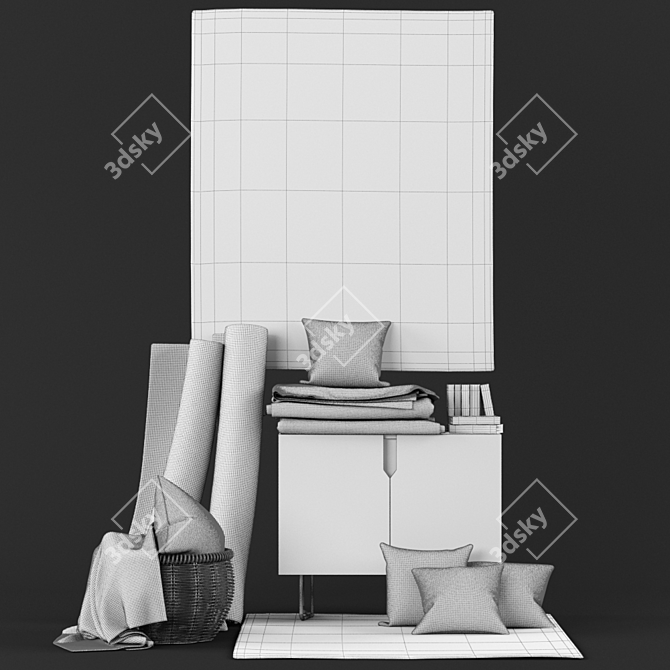 Wizarding World Decor Set | Pillows & Carpets 3D model image 3