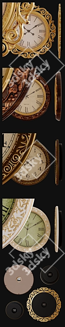 Elegant Wall Clock Collection: Royal House, M.Moskvin, Sinix 3D model image 2