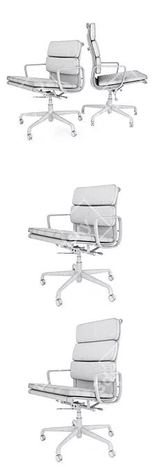 Vitra Soft Pad Chairs - Modern Elegance 3D model image 3