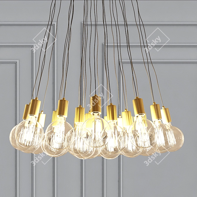 Elegant Illumination: Vesoi Chandelier 3D model image 1