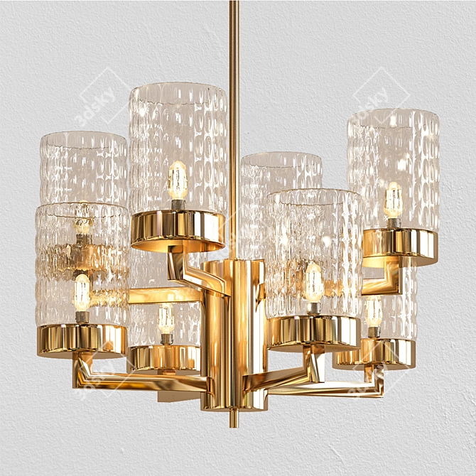 Quarzo Italamp Chandelier: Elegant Lighting for Every Space 3D model image 1