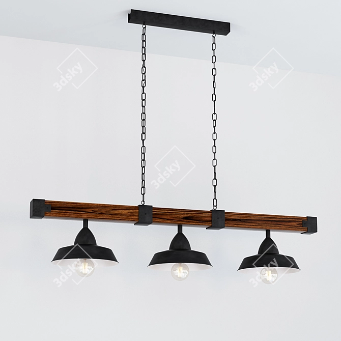 EGLO OLDBURY Pendant Light Set 3D model image 1