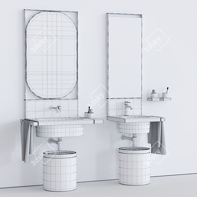 Ceramica Cielo Elle Washbasin 3D model image 3