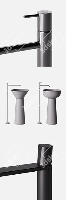 Antonio Lupi Albume: Modern Sink & Faucet Set 3D model image 3