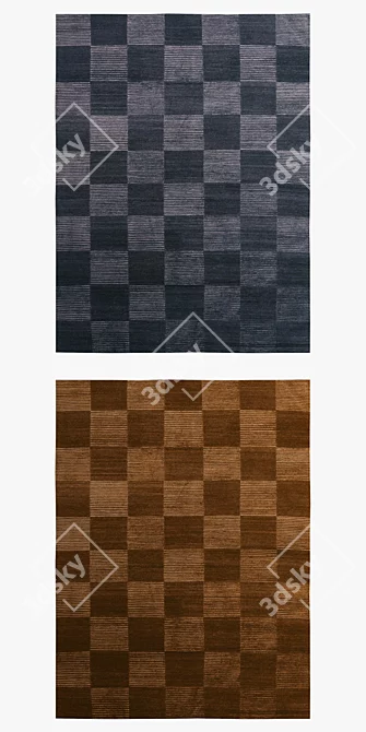 Luxury Deep Cut Jan Kath Rugs 3D model image 2