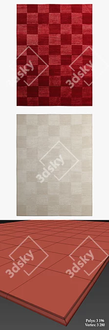 Luxury Deep Cut Jan Kath Rugs 3D model image 3