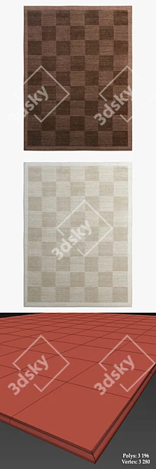 Deep Cut Border Jan Kath Rugs 3D model image 3