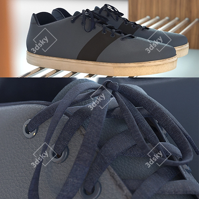 Modern Wardrobe & Shoe Storage 3D model image 2