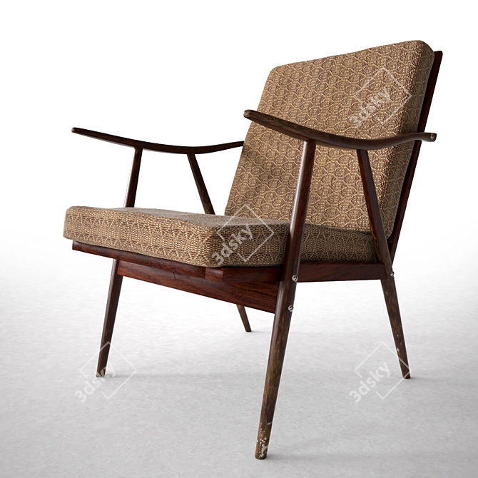 Bratislava S-60 Soviet Vintage Chair 3D model image 1