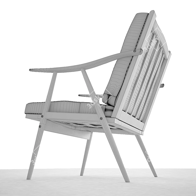 Bratislava S-60 Soviet Vintage Chair 3D model image 3