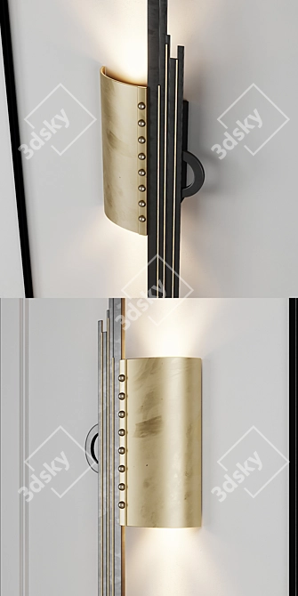 Elegant Meridiani Console with Artemest Sconce 3D model image 2