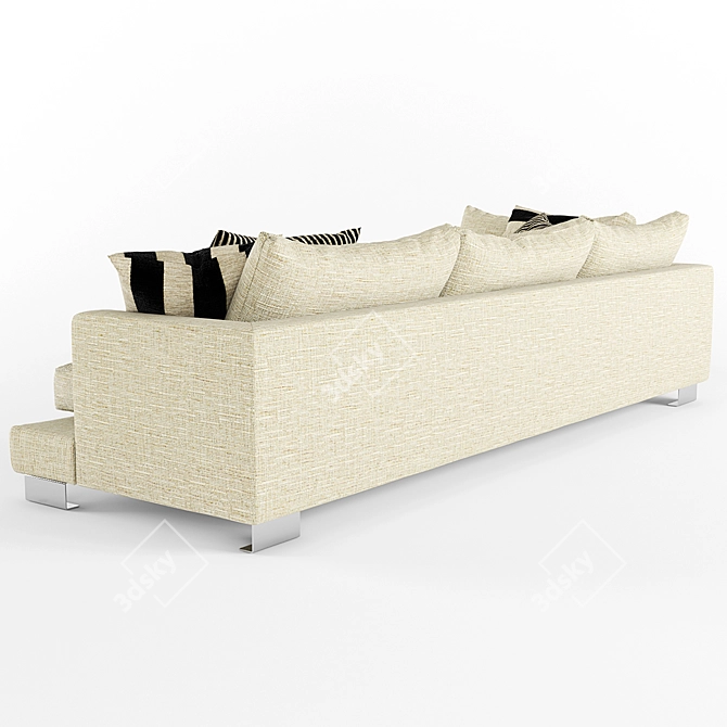 Lux Modern Corner Sofa by Lexus 3D model image 2