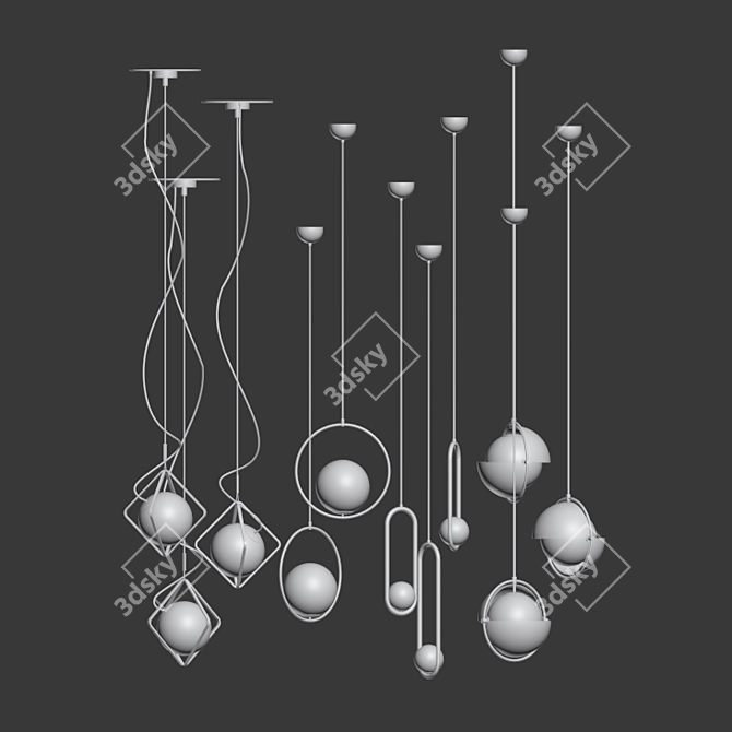 Modern Ceiling Light Collection 3D model image 2