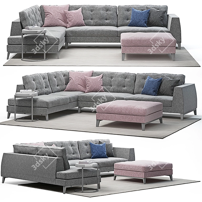 Pianca Time Corner Sofa 3D model image 1