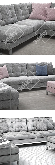 Pianca Time Corner Sofa 3D model image 2