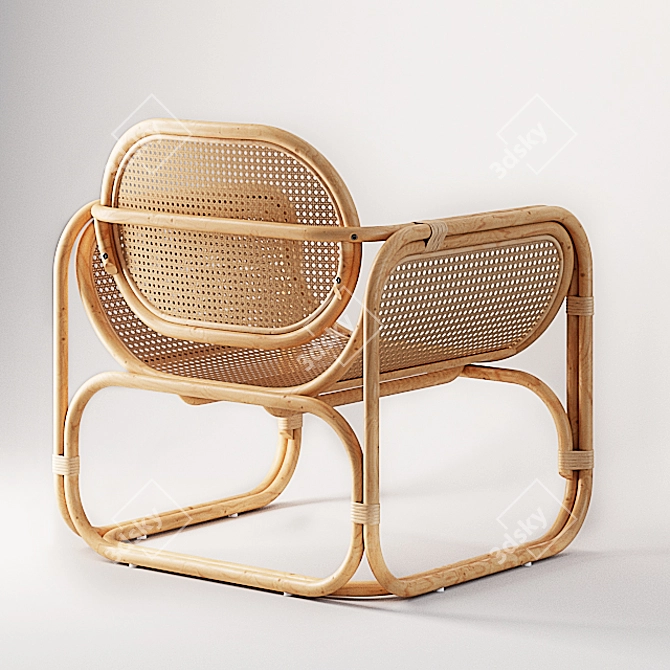 Elegant Marte Lounge Chair 3D model image 1