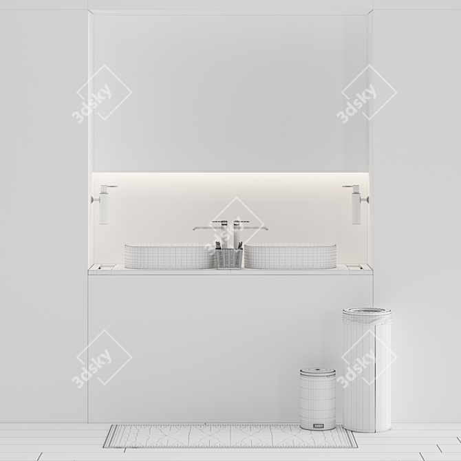 Public Restroom Essentials 3D model image 2