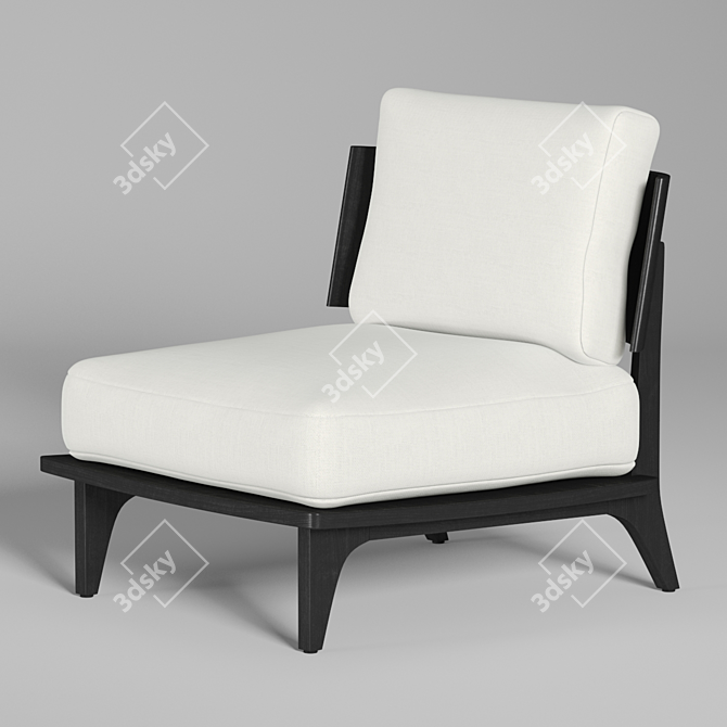 Hestia Lounge Chair: Sleek and Stylish Seating Solution 3D model image 1