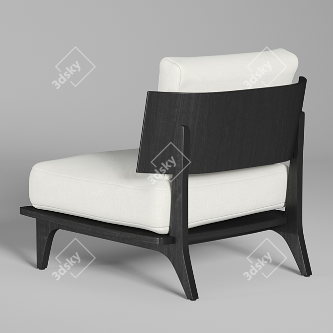 Hestia Lounge Chair: Sleek and Stylish Seating Solution 3D model image 2