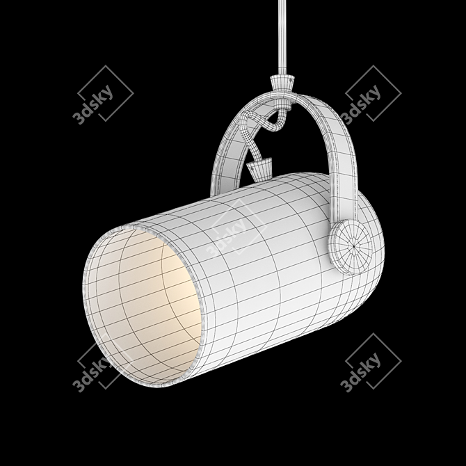 Modern Bullet Suspension Lamp 3D model image 2